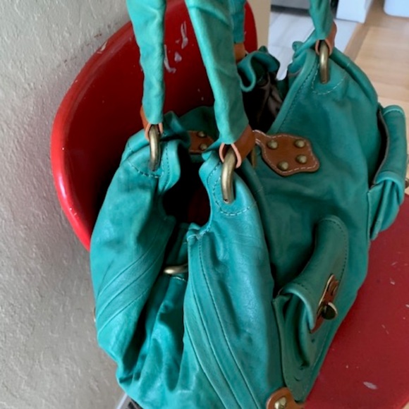 Frye Leather Hobo Bag-Green Blue - Picture 8 of 8